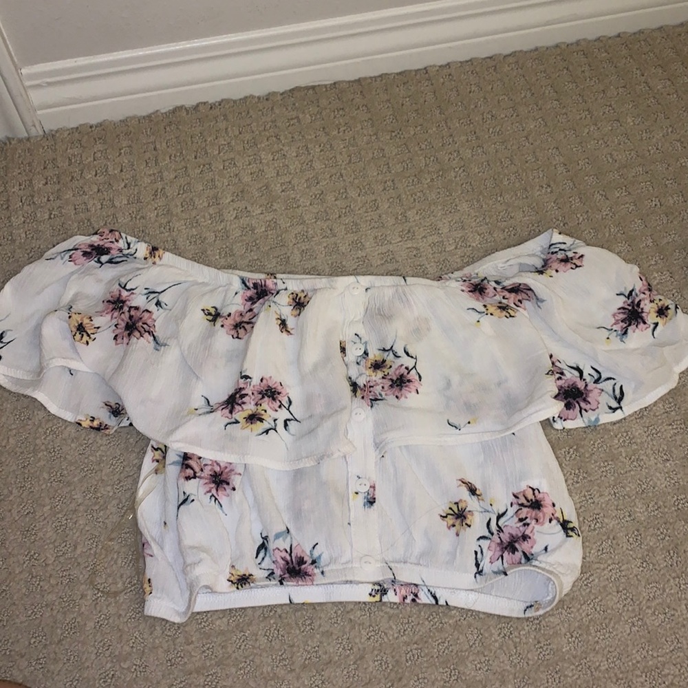 Pacsun Floral Off the Shoulder Blouse